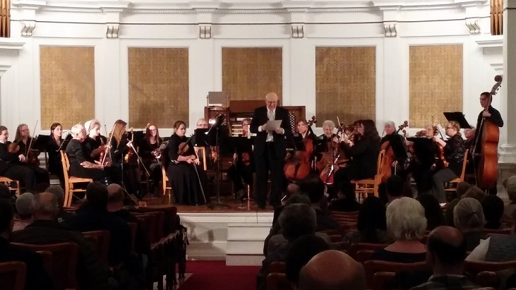 Herman Hopple conducts the CVSM orchestra for the November 28 free community concert.