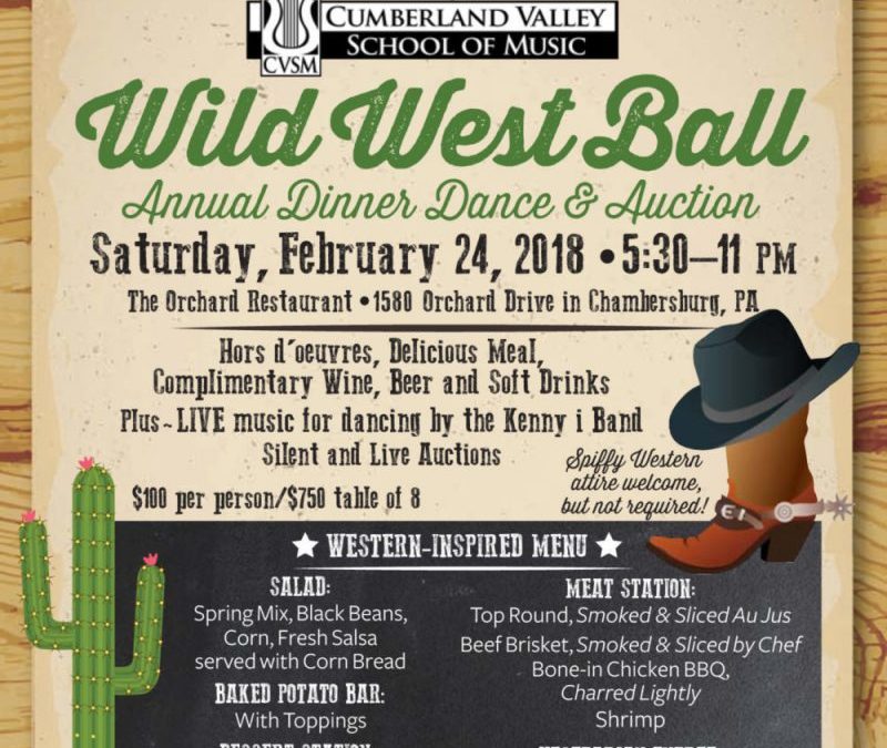 You Are WANTED…For The CVSM Wild West Dinner Dance & Auction