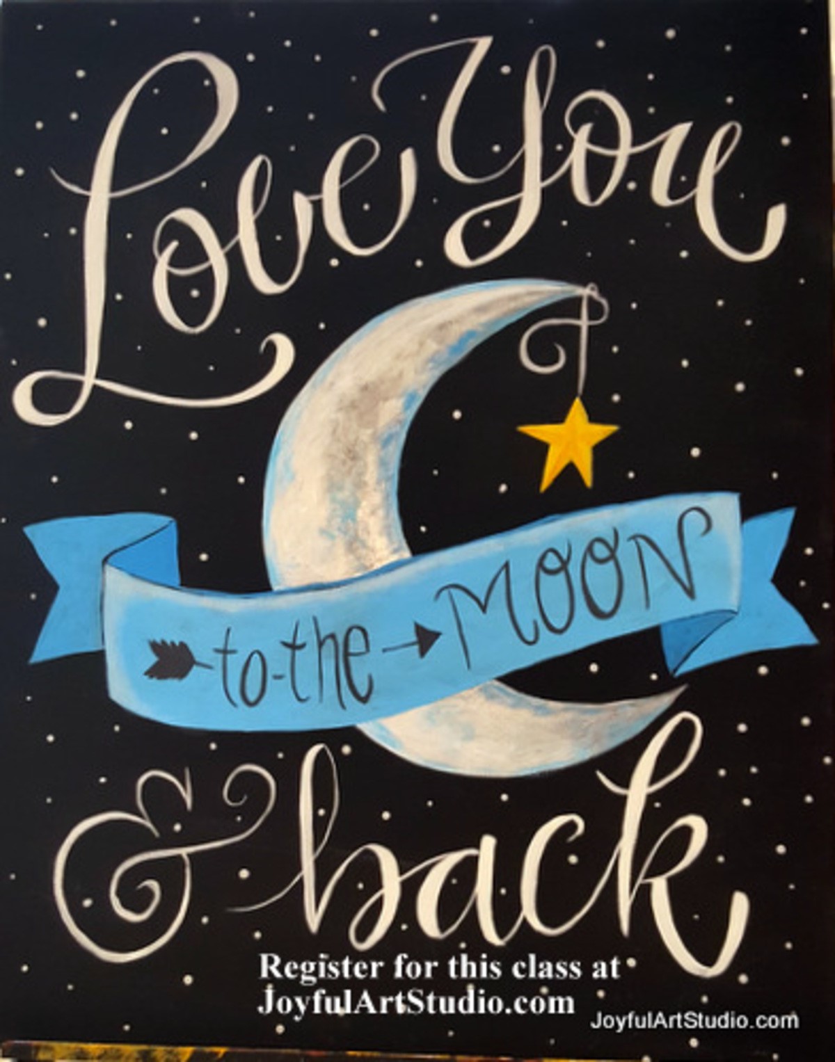 Greencastle Joyful Arts Studio Painting Class Love You To The Moon Back Visit Franklin County Pa