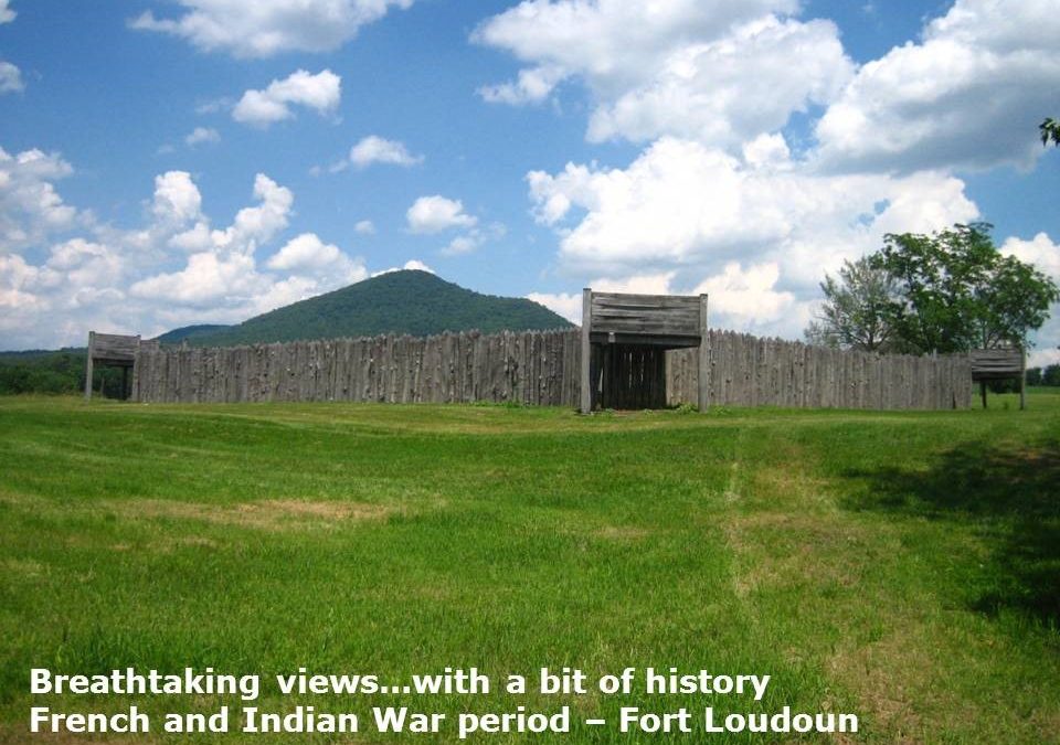 Fort Loudoun is at the base of Mount Parnell.