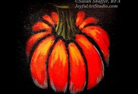 Mini Neon Pumpkin at Joyful Arts Studio