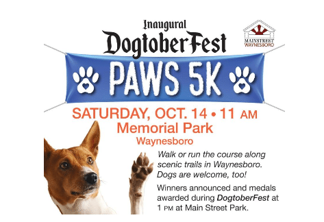 Dogtoberfest – Paws 5K Memorial Park Waynesboro