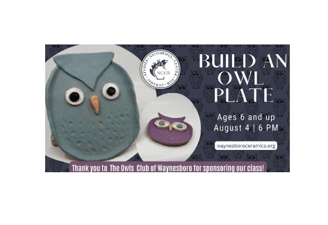 Build an Owl Plate at Ceramic Arts Center of Waynesboro