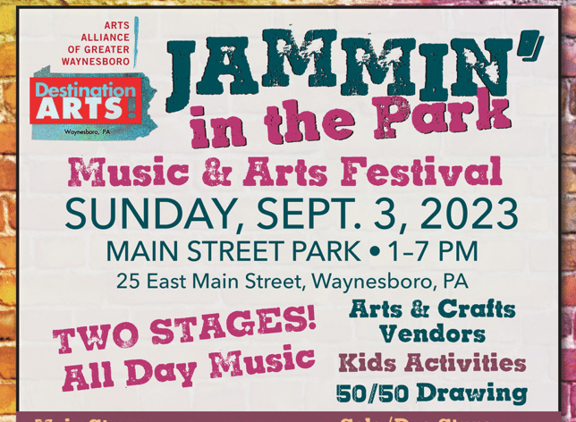 Greater Waynesboro’s Destination Arts Presents Jammin’ in the Park