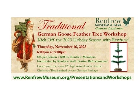 Workshop at Renfrew Museum & Park | German Goose Feather Trees