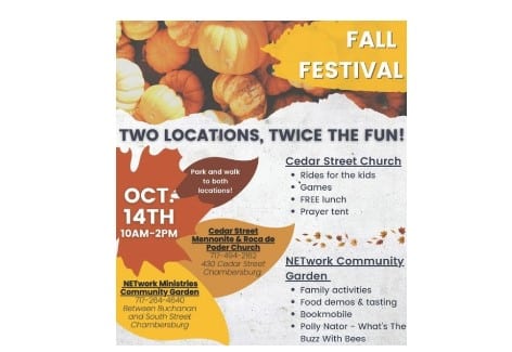 NETwork Ministries and Cedar Street Mennonite Church Fall Festival, Chambersburg