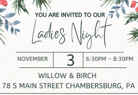 Ladies Night at Willow & Birch | Belle Jewelers & Summer Creek Catering, Chambersburg
