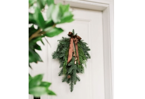 Christmas Door Swag, Grayce Gardens Workshop