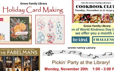 A Lot Going on at Grove Family Library in November & December