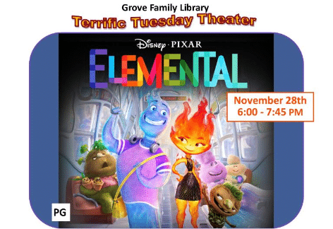 Terrific Tuesday Theater, Element | Grove Family Library