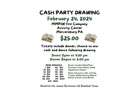 Cash Party Drawing | MMP&W Activity Center, Mercersburg