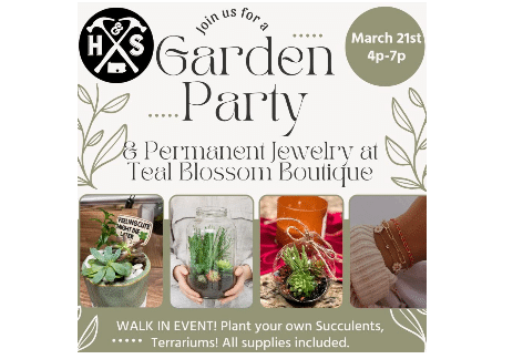 Garden Party & Permanent Jewelry at Teal Bossom Boutique, Greencastle