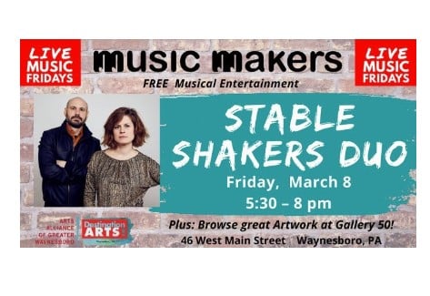 Stable Shakers Duo – Live Music Friday at Music Makers, Waynesboro