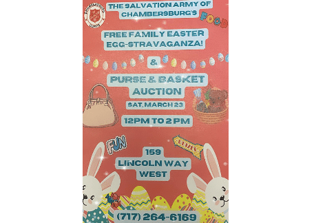 Free Family Easter Egg-Stravaganza, Purse & Basket Auction | Salvation Army Chambersburg
