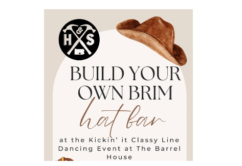 Line Dancing /w Kickin’ It Classy & our Build Your Own Brim Hat Bar, The Barrel House Chambersburg
