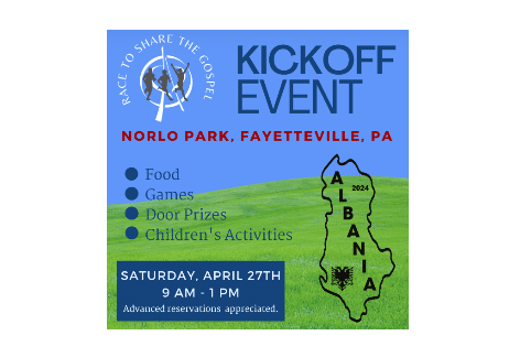 3rd Annual Race To Share the Gospel Around the World Kickoff Event | Norlo Park, Fayetteville
