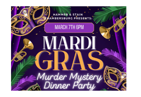 Mardi Gras Murder Mystery Dinner Party! | Hammer & Stain, Chambersburg