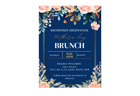 Mothers Day Brunch | Backroads Greenhouse, Chambersburg