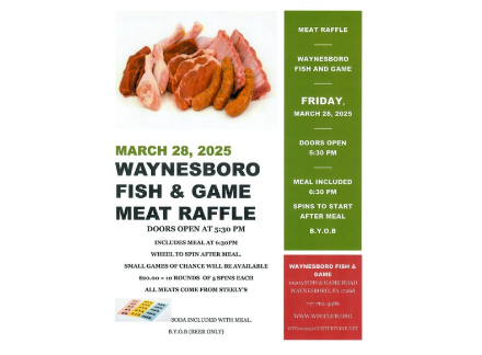 Waynesboro Fish & Game Meat Raffle | Waynesboro Fish & Game
