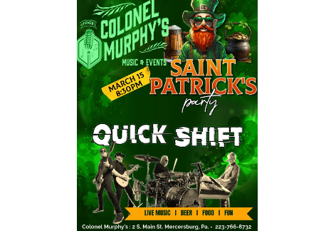 St. Patricks Party w/Quick Shift | Colonel Murphy’s Music & Events, Mercersburg
