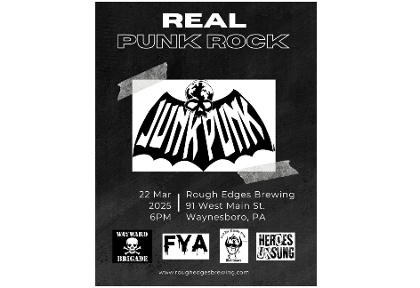 Real Punk Rock Show with Real Die Number Nine | Rough Edges Brewing, Waynesboro