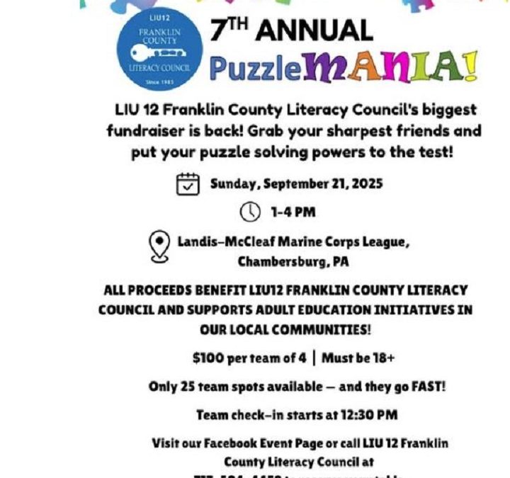 7th Annual Puzzle Mania | Landis-McCleaf Marine Corps League, Chambersburg
