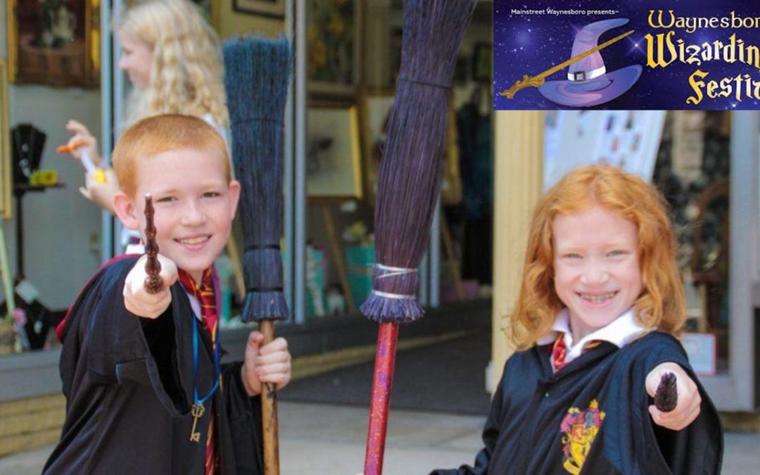 Festival with wizards; two young wizards