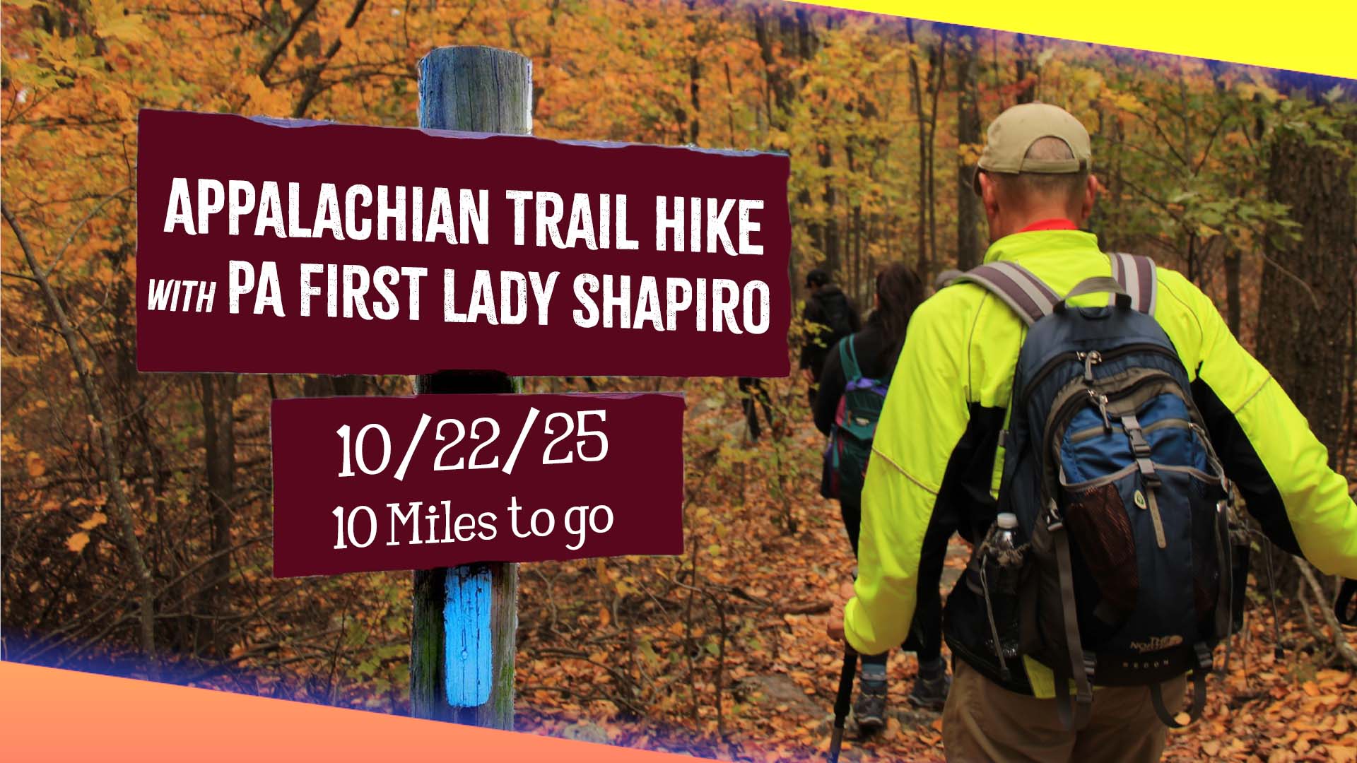 ATTrailHike Appalachian Trail Hike with PA First Lady Lori Shapiro, 10 miles