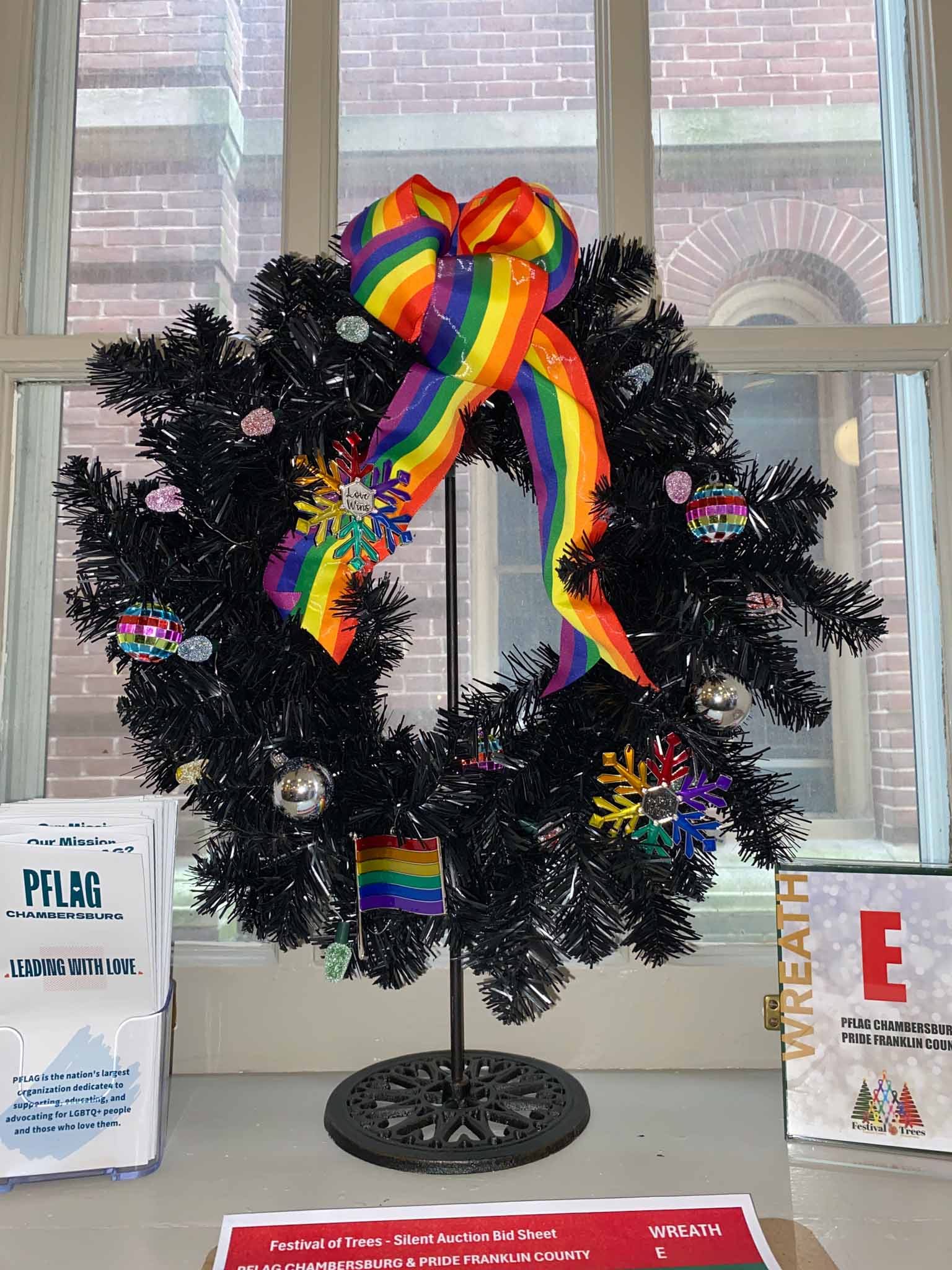Wreath (5) Wreath E - PFLAG Wreath at Festival of Trees