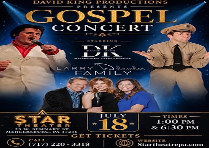 Gospel Concert Larry Delawder Family and David King | Star Theatre, Mercersburg