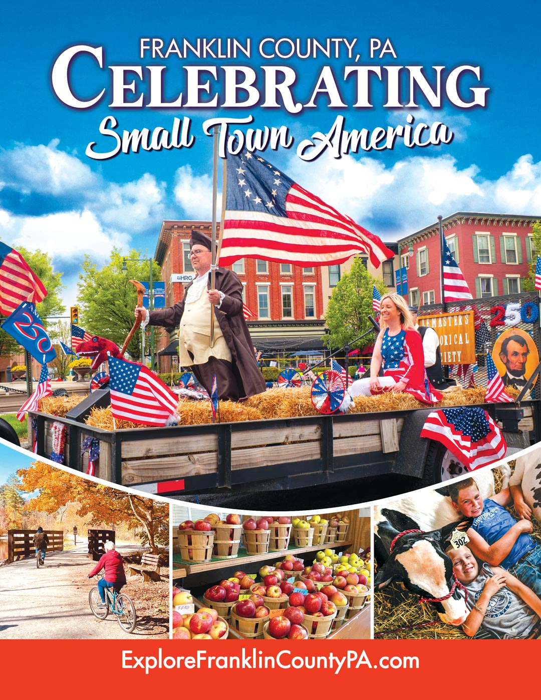 The FULL Visitors Guide Cover for 2026 - Explore Franklin County, PA - "Celebrate Small Town America"